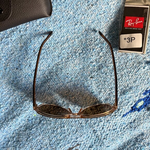 NWT Ray-Ban BILL Sunglasses Polished Havana On Transparent Brown Polarized - Picture 5 of 6